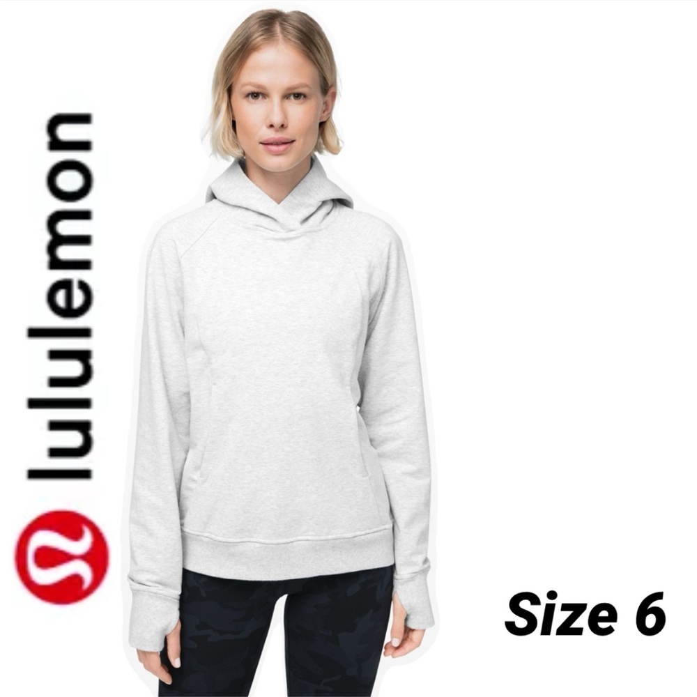 Lululemon Scuba Pullover. Heathered light grey. Size 6